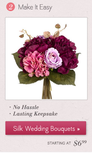 Premade silk wedding bouquets at wholesale prices